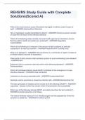 REHS&sol;RS Study Guide with Complete Solutions&lpar;Scored A&rpar;