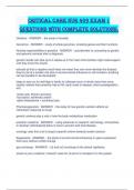 CRITICAL CARE NUR 409 EXAM 1 QUESTIONS WITH COMPLETE SOLUTIONS&period;