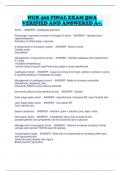 NUR 409 FINAL EXAM Q&A VERIFIED AND ANSWERED A&plus;&period;