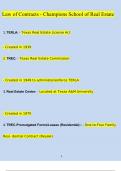 Law of Contracts - Champions School of Real Estate &lpar;2023&sol;2024&rpar; Newest Questions and Answers &lpar;Verified Answers&rpar;
