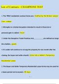 Law of Contracts - CHAMPIONS TEST &lpar;2023&sol;2024&rpar; Newest Questions and Answers &lpar;Verified Answers&rpar;
