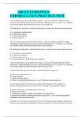 ADULT CCRN&sol;PCCN CERTIFICATION PRACTICE TEST