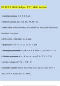 NYSCTE Multi-Subject CST Math Section (2023/2024) Newest Questions and Answers (Verified Answers)