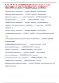 GALEN NUR 210 PHARMACOLOGY EXAM 1 2023  QUESTIONS AND ANSWERS 100&percnt; CORRECT