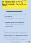 ATI COMPREHENSIVE PREDICTOR EXAM 100&percnt; LATEST &lbrack; 19 VERSIONS FROM EXAMS &rsqb; DOWNLOAD TO BOOST YOUR GRADES