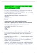 Missouri P&C License Exam With 100&percnt; Correct Answers 2024 