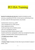 PCI ISA Training questions verified with 100&percnt; correct answers