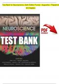 Test Bank For Neuroscience 6th Edition, by Purves • Augustine • Fitzpatrick, Complete Chapters 1 - 34 (100% Verified by Experts)