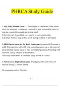 PHRCA Study Guide questions verified with 100&percnt; correct answers