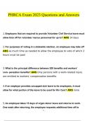 PHRCA Exam questions verified with 100&percnt; correct answers