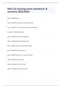 Hesi a2 nursing exam questions & answers 2023&sol;2024