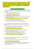 ATI RN Comprehensive C Predictor Exam LATEST UPDATE BEST EXAM DOCUMENT 2023&sol;2024 &comma; RN ATI Comprehensive C Predictor Exam 2021&sol;2022 GRADED A&plus;