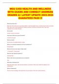 WGU C458 HEALTH AND WELLNESS WITH EXAMS AND CORRECT ANSWERS  GRADED A&plus; LATEST UPDATE 2023-2024  GUARATEED PASS &excl;&excl;&excl;