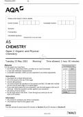 AQA AS CHEMISTRY Paper 1 and 2 7404&sol;1 QUESTION PAPERS