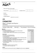 AQA AS CHEMISTRY Paper 1 7404&sol;1 QUESTION PAPER June 2023