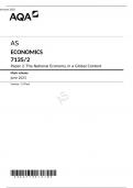 AQA AS ECONOMICS Paper 2 7135/2 Mark scheme June 2023