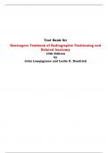 Test Bank for Bontragers Textbook of Radiographic Positioning and Related Anatomy 10th Edition by John Lampignano and Leslie E. Kendrick 