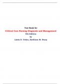 Test Bank for Critical Care Nursing Diagnosis and Management 9th Edition by Linda D. Urden, Kathleen M. Stacy 