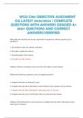 WGU C182 OBJECTIVE ASSESSMENT OA LATEST 2023/2024 | COMPLETE QUESTIONS WITH ANSWERS GRADED A+ 300+ QUESTIONS AND CORRECT ANSWERS|VERIFIED