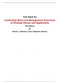 Test Bank for Leadership Roles and Management Functions in Nursing Theory and Application 9th Edition by Bessie L. Marquis, Carol Jorgensen Huston 