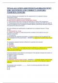 TEXAS ALL LINES ADJUSTER EXAM BRAND NEW&excl;&excl; &lpar;100&plus; QUESTIONS AND CORRECT ANSWERS&rpar; VERIFIED ANSWERS