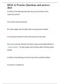 HESI A2 Practice Questions and answers 2023
