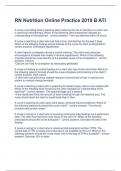 RN Nutrition Online Practice 2019 B ATI