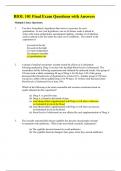 BIOL 101 Final Exam Questions with Answers