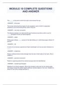 MODULE 18 COMPLETE QUESTIONS AND ANSWER