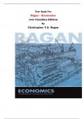 Test Bank For Ragan - Economics 14th Canadian Edition By Christopher T.S. Ragan |All Chapters, Complete Q & A, Latest|