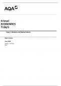 AQA A-level ECONOMICS  7136/1  Paper 1 Markets and Market Failure  Mark scheme  June 2023  Version: 1.0 Final 