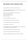 DDS MEDICATION CERTIFICATION EXAM QUESTIONS AND ANSWERS 2023&sol;2024