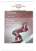 Test Bank For Human Anatomy & Physiology  8th Edition By Jerri K. Lindsey, Elaine N. Marieb |All Chapters, Complete Q & A, Latest|