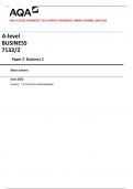 AQA A-level BUSINESS 7132/2 Paper 2 Business 2 Mark scheme June 2023 Version : 1.0 Final Post-Standardisation