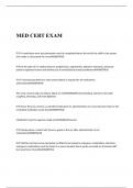 MED CERT EXAM VERIFIED QUESTIONS AND ANSWERS 2023/2024
