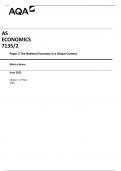 AQA AS  ECONOMICS 7135&sol;2 Paper 2 The National Economy in a Global Context Mark scheme  June 2023  Version&colon; 1&period;0 Final 