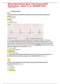RELIAS DYSRHYTHMIA BASIC B 35 QUESTIONS WITH ANSWERS Course Relias dysrhythmia Institution Relias Dysrhythmia Document includes name of rhythm and picture of EKG strip from Relias exam * note: not ALL answers provided, only 32 out of 35 - see description