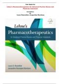 Test Bank for Lehne’s Pharmacotherapeutics for Advanced Practice Nurses and Physician Assistants 2nd Edition by Laura Rosenthal, Jacqueline Burchum  |All Chapters, Complete Q & A, Latest|