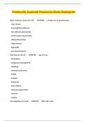 Community Acquired Pneumonia Packaged Exams Latest Update
