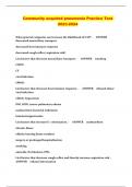 Community acquired pneumonia Practice Test 2023-2024