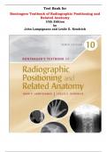 Test Bank for Bontragers Textbook of Radiographic Positioning and Related Anatomy 10th Edition by John Lampignano and Leslie E. Kendrick |All Chapters, Complete Q & A, Latest|