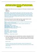 Chamberlain College of Nursing - BIOS 252 Final Exam Study Guide Questions and Answers. {Already Graded a Clean A}
