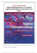 Applied Pathophysiology&colon; A Conceptual Approach&comma; 4th Edition &ndash; Judi Nath & Carie Braun &ndash; Complete Test Bank Chapters 1&ndash;20