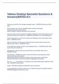 Tableau Desktop Specialist Questions & Answers(RATED A+)