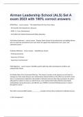 Airman Leadership School (ALS) Set A exam 2023 with 100% correct answers