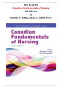 Test Bank for Canadian Fundamentals of Nursing 6th Edition by Patricia A. Potter, Anne G. Griffin Perry  |All Chapters, Complete Q & A, Latest|