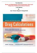 Test Bank for Brown and Mulholland’s Drug Calculations: Ratio and Proportion Problems for Clinical Practice 11th Edition by  Ann Tritak, Margaret Daingerfield |All Chapters, Complete Q & A, Latest|