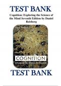 Cognition&colon; Exploring the Science of the Mind 7th Edition Test Bank by Reisberg&comma; 9780393624137