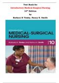 Test Bank for Introductory Medical-Surgical Nursing 10th Edition by Barbara K Timby, Nancy E. Smith |All Chapters, Complete Q & A, Latest|