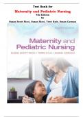 Test Bank for Maternity and Pediatric Nursing 4th Edition by Susan Scott Ricci, Susan Ricci, Terri Kyle, Susan Carman |All Chapters, Complete Q & A, Latest|